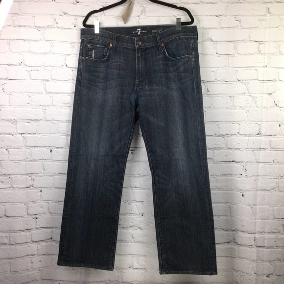 7 for all Mankind Austyn Men's Medium Wash Cotton Blend Straight Leg Jeans 36 - Picture 14 of 14